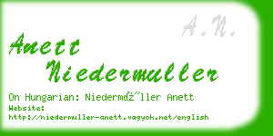 anett niedermuller business card